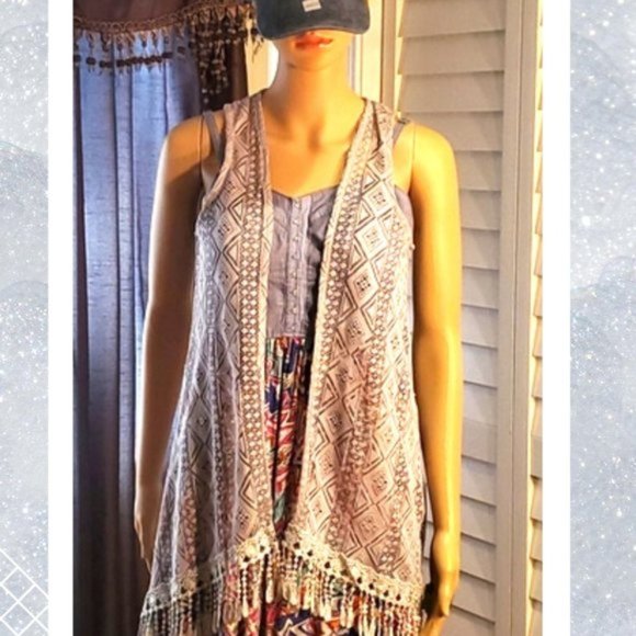 ❤️HP 08/14. Denim top corset & geometric Sundress - Picture 11 of 12